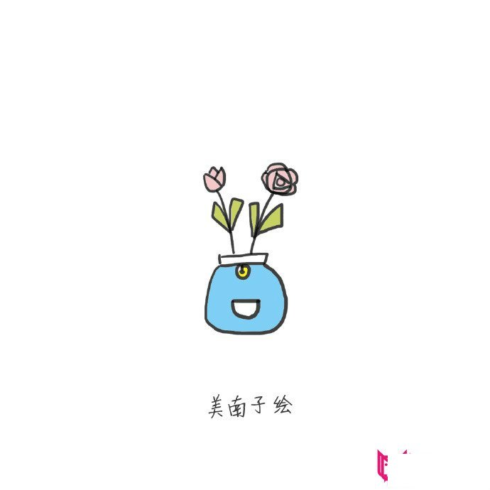 植物简笔画大全,清新简约植物盆栽简笔画