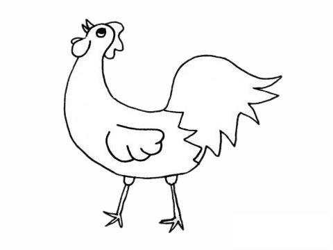 公鸡简笔画图片