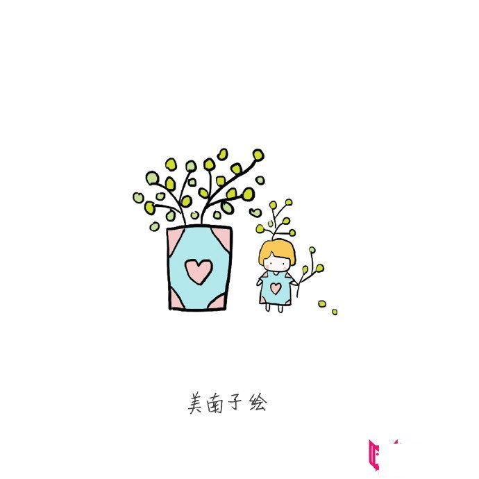 植物简笔画大全,清新简约植物盆栽简笔画