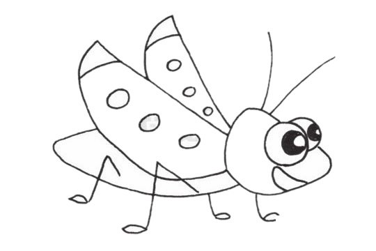 草蜢简笔画图片