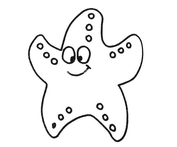 6款可爱的海星简笔画图片