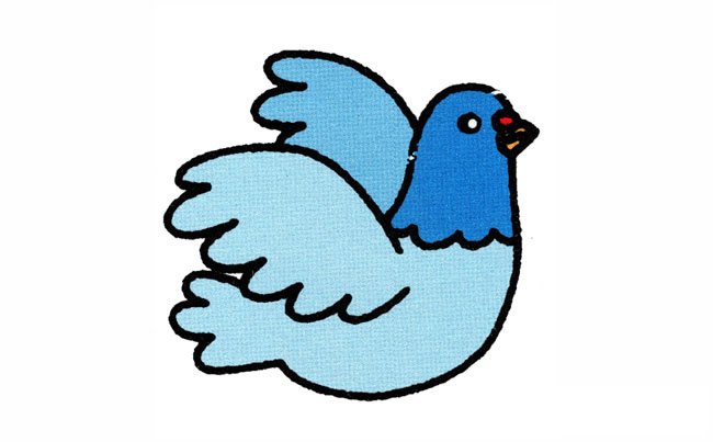 鸽子动物简笔画步骤图片大全