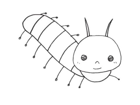 蜈蚣简笔画图片