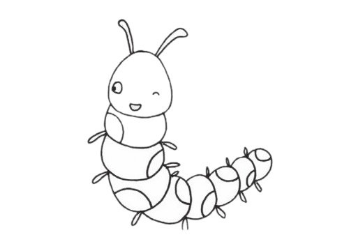 蜈蚣简笔画图片