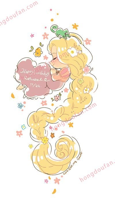 长发公主 迪士尼公主简笔画大全 简笔画 第5张-红豆饭小学生简笔画大全 长发公主 迪士尼公主简笔画大全 简笔画 第5张