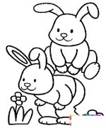 调皮小兔子简笔画3
