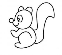 幼儿简笔画:大眼睛的松鼠