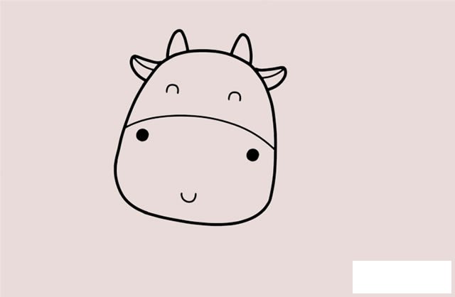 超简单的奶牛简笔画步骤画法图片大全