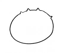 可爱的河豚简笔画步骤图解