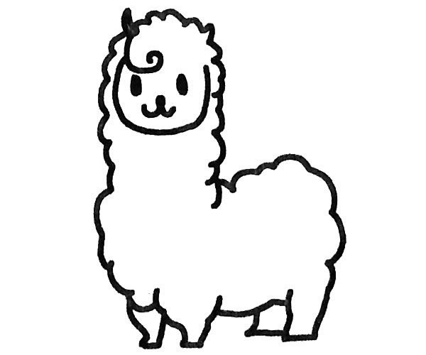 羊驼简笔画图片