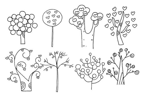 果树简笔画图片