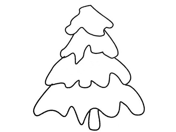 松树简笔画画法图片