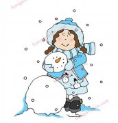 堆雪人简笔画大全