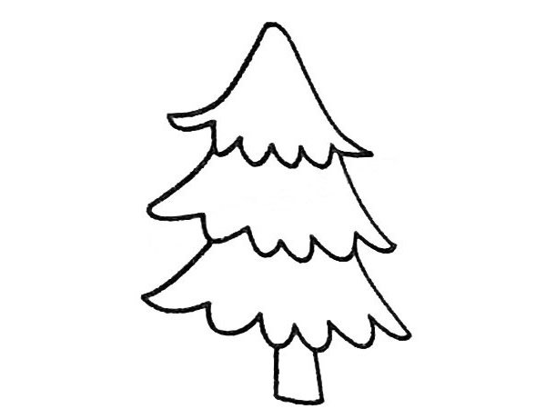 松树简笔画画法图片