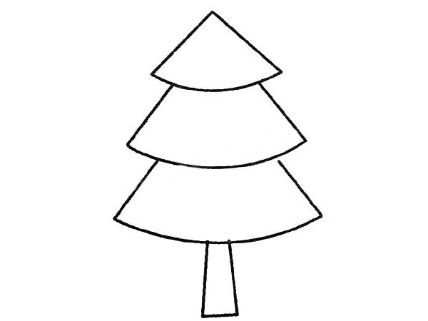 四步画出松树简笔画步骤图解教程