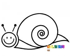 小蜗牛的简笔画2