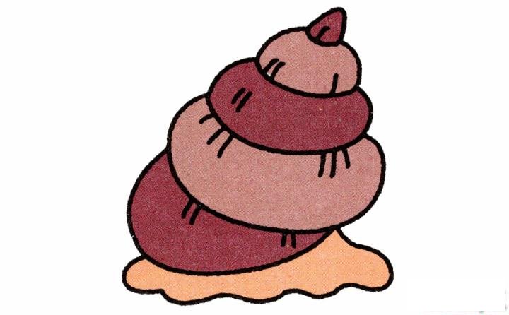 简笔画田螺的具体步骤图示