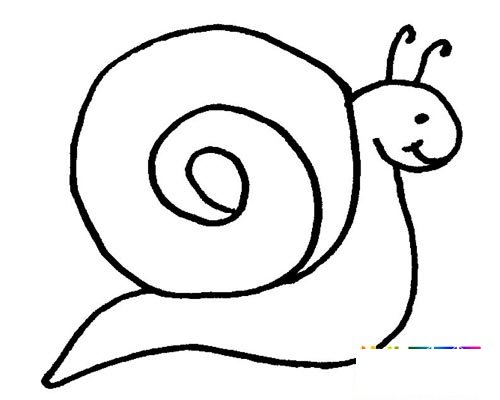 小蜗牛的简笔画1