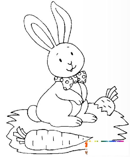 可爱小兔子简笔画3