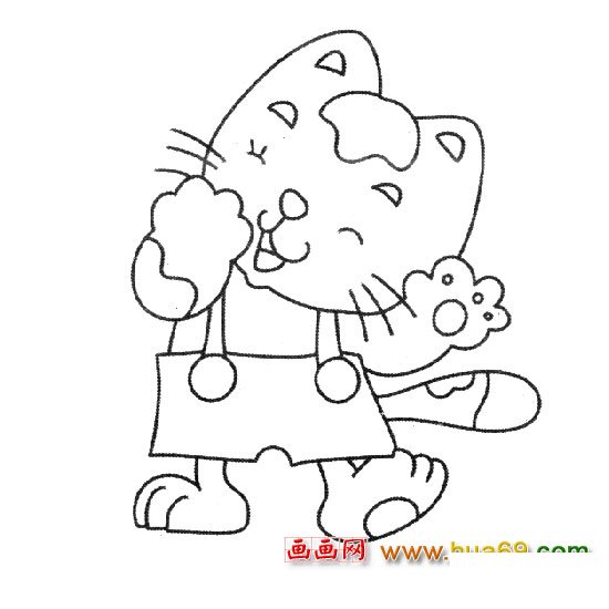 可爱的小猫(简笔画)1