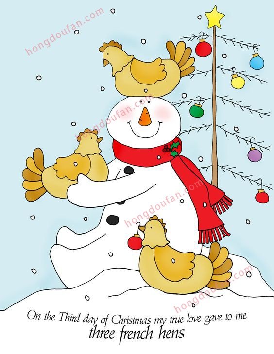 白色大雪人简笔画大全 简笔画 第8张