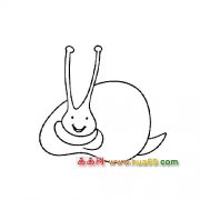 简笔画：可爱的小蜗牛
