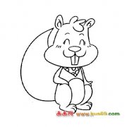 可爱的小松鼠（简笔画）2
