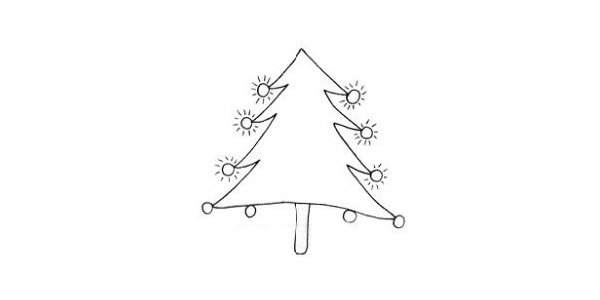 松树简笔画步骤图