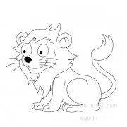 儿童简笔画:威武的狮子
