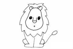 公狮简笔画步骤教程及图片大全
