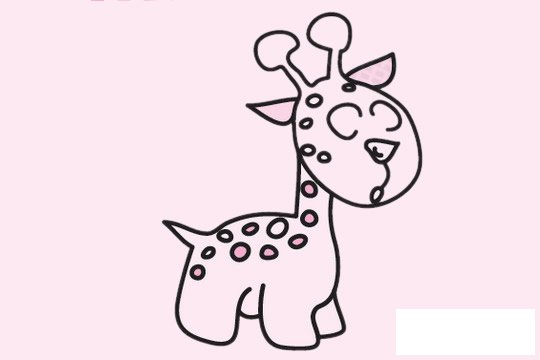 长颈鹿简笔画图片