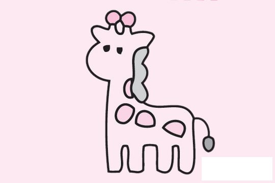 长颈鹿简笔画图片