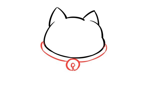 招财猫简笔画步骤图