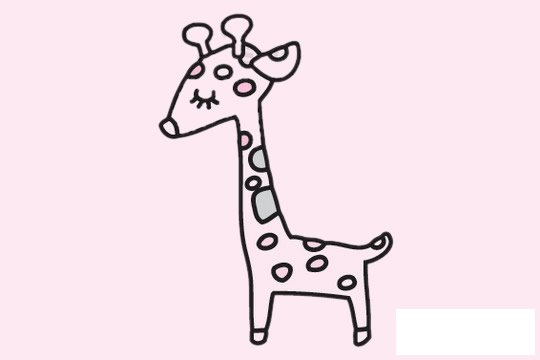 长颈鹿简笔画图片