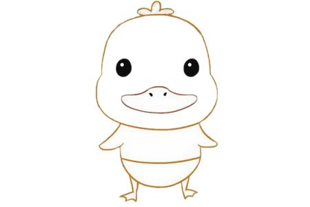 小鸭子简笔画图片