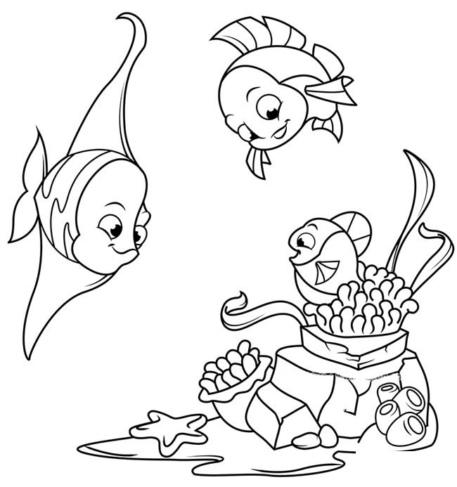 海底世界简笔画之四款可爱的珊瑚鱼简单画法