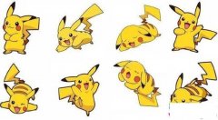 各种带颜色的皮卡丘简笔画图片大全