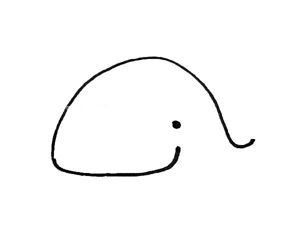 可爱的鲸鱼简笔画步骤图解教程