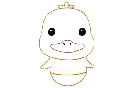 小鸭子简笔画图片