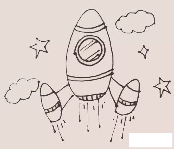 宇宙飞船简笔画