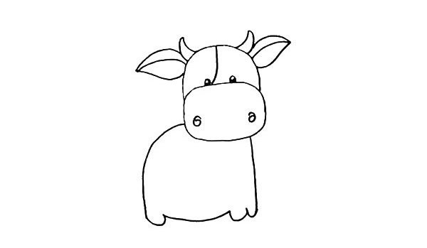 奶牛简笔画
