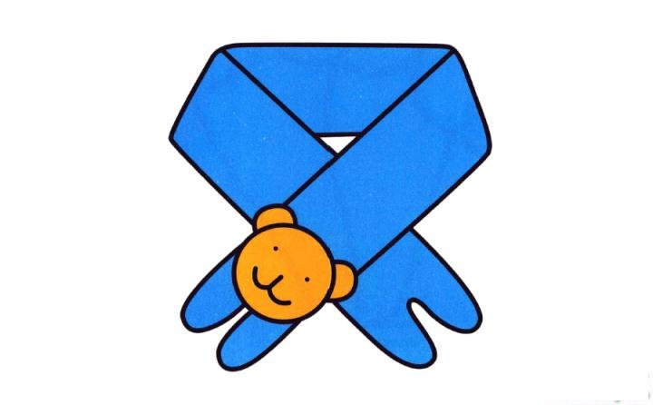 彩色简笔画围巾的图片教程