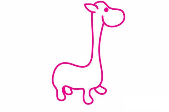 长颈鹿简笔画图片