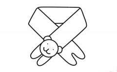 彩色围巾简笔画画法_怎么画彩色围巾的简笔画