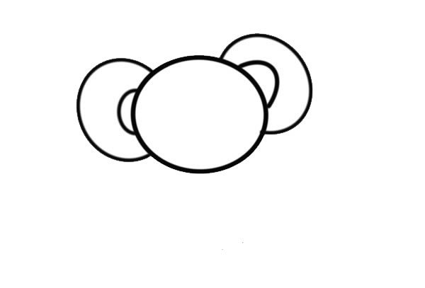 卡通考拉简笔画画法步骤图片