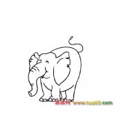 高兴的大象【简笔画】2