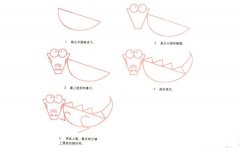 彩色鳄鱼简笔画画法_怎么画彩色鳄鱼的简笔画