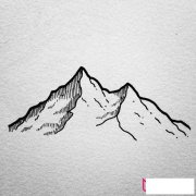 日本富士山简笔画