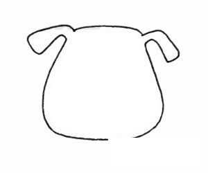 斑点狗简笔画图片