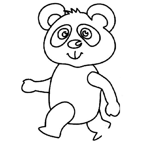 走路的大熊猫│动物简笔画